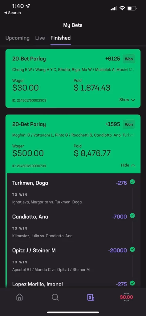 Apuesta combinada ejemplos