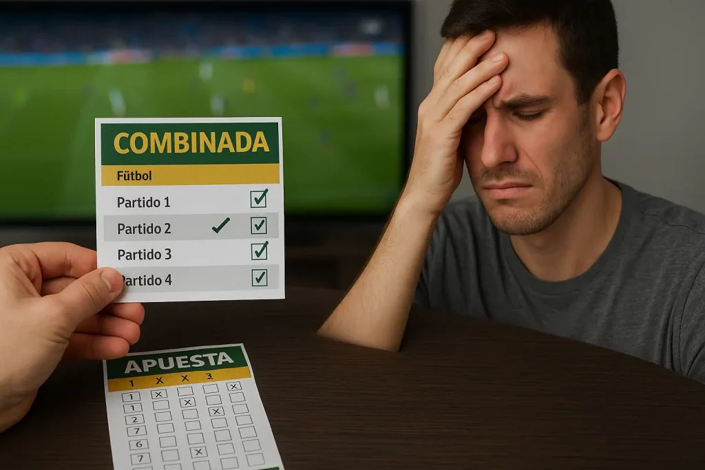 ¿Qué pasa si en una apuesta combinada se pierde un partido?